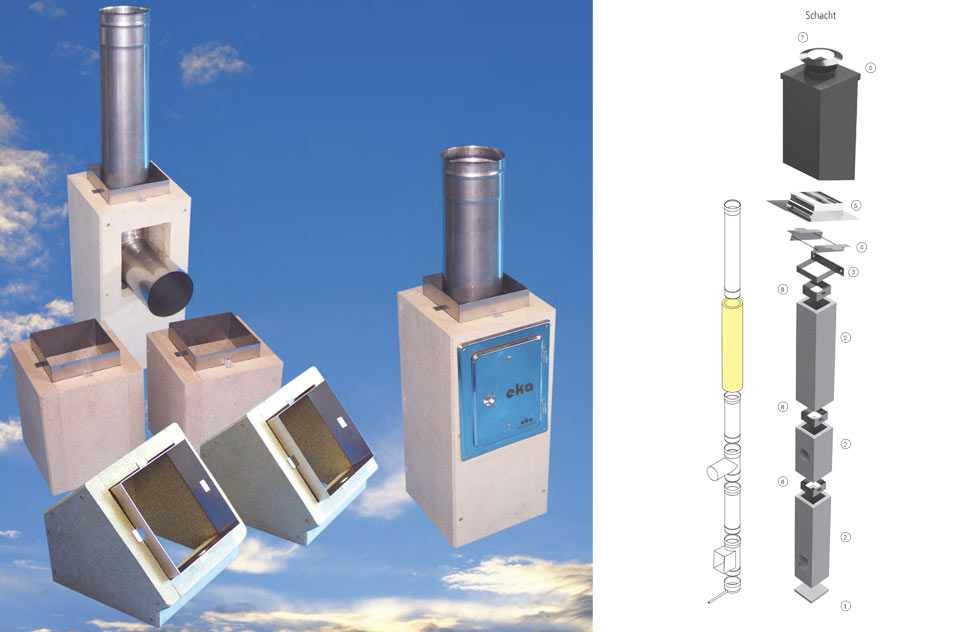 Leichtbaukamin in Kürnach mit eka compact